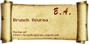 Brusch Azurea névjegykártya